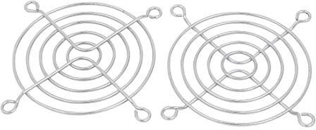 Ruilogod 2 unids computadora de escritorio caja de alambre de metal protector grill cobertura dedo cpu fan guardia