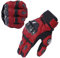 Harssidanzar Leder-Motorräder Handschuhe Herren und Damen,Vollfinger Motorradfahren Powersports Knöchelschutz Straßenrennen Handschuhe KM046,Ochsenblut/Schwarz, Größe M