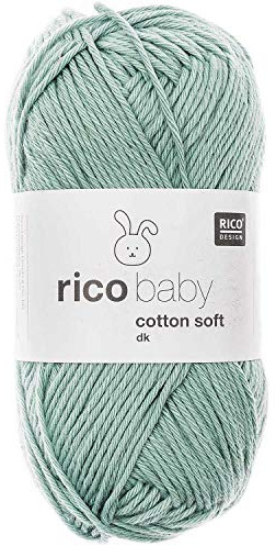 Babywolle Rico Baby Cotton Soft Dk, weiches Baumwollmischgarn zum Stricken und Häkeln (050 patina)