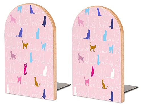 Lot de 2 Serre-Livres en Bois à Motif de Chiens, Serre-Livres d'art en Bois, Serre-Livres en Bois fabriqués à la Main pour la Maison, Le Bureau, l'école, Les organisateurs de Livres