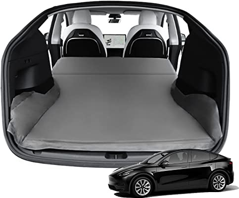 BENSOI Tragbare Camping Matratze für Tesla Model Y 2020-2023, Memory Foam Campingmatratze, Tesla Model Y Matratze selbstaufblasende Isomatte für Campingreisen, faltbares Luftbett im Autoschlaf