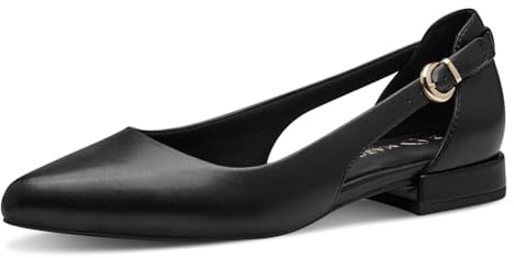 MARCO TOZZI Damen Ballerinas Spitz Vegan, Schwarz (Black), 40 EU