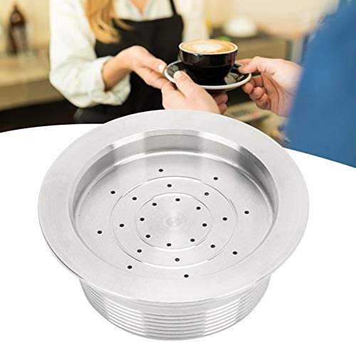 Nachfüllbares Kapsel-Löffel-Bürsten-Set, Wiederverwendbare Kaffeepad-Edelstahlkapseln, Ersatz für A MODO MIO Kaffeemaschinen-Zubehör