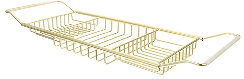 PRETYZOOM Edelstahl Badewannenbrett Ausziehbare Badewannenablage Luxus Badewanne Tablett Badewannenauflage Handy Weinglas Halterung Buchstütze und Extras Badezimmer Spa Organizer