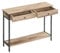 VASAGLE Table Console, Table d'Entrée, Bout de Canapé, avec 2 Tiroirs, Cadre en Acier, pour Entrée, Chambre, Salon, Style Industriel, Marron Camel et Noir d'encre LNT015W01