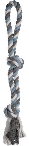 Flamingo HS Baumwolle Jim ZERRSEIL 2 Knoten BLAU/Weiss/GRAU 55CM