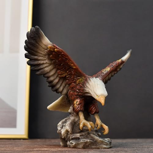 DESHINTKE Statue aus Kunstharz mit Adler-Imitat, Eagle 04