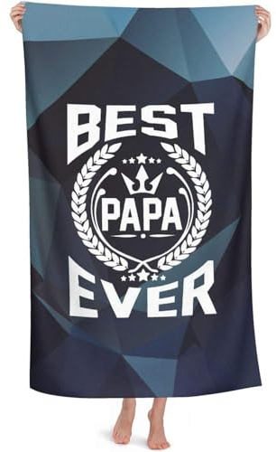 351 Duschtuch Bester Papa Aller Zeiten 80X130Cm Sandfreiem Handtuch Ultra Leicht Velours Badetuch Tragbares Campinghandtuch Für Yoga Outdoor Reisen