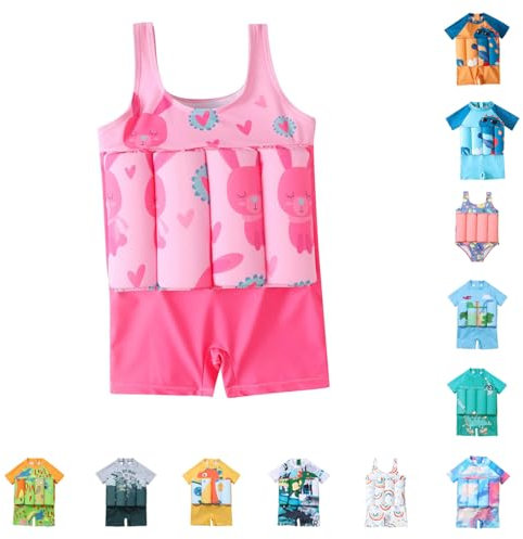 Flotation Schwimmanzug Kinder Baby Schwimmhilfe Badeanzug Badebekleidung Mädchen Jungen Schwimmtraining mit Abnehmbaren Auftrieb Sommer Strand Schwimmender Schwimmkraft Unisex Bademode Schutz