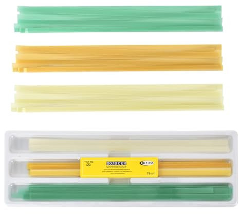 75 Pcs Zahn Schleifpapier, 4mm x 145mm Breite Dental Polierstreifen, Schleif-Finish-Polierstreifen Zahnfeile 3 Farben Verschleißfestes Kunststoff-Schleifpapier NatureAqua Harz Zahn Polier