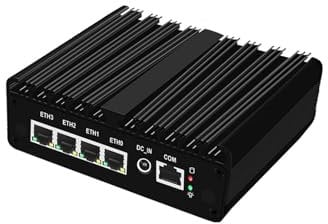 Tuofudun Micro Firewall Appliance, N100 Firewall Router PC Upgraded Version Fanless Mini PC 4x i226-V 2.5G Solid Computer Proxmox ESXi OPNsense