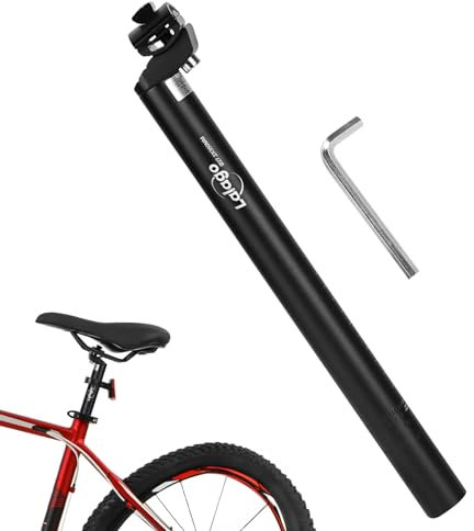 LALAGO Fahrrad-Sattelstütze 27.2mm Aluminium Sattelrohr Sattelstange 350mm für Mountainbikes Rennrad Bike Track