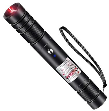 Teaching Flashlight with USB Rechargeable Pointer Beam Flashlight Range Long Distance Green Light for TV LED LCD Screens Presentation Outdoors Astronomic Construction (Black)