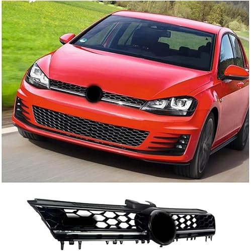 RCLON Auto Griglie Anteriori Radiatori per VW Golf 7 GTI/GTD 2014 2015 2016 2017, Griglia Paraurti Anteriore Radiatore Grille Esterna Modificati Accessori,A/Blacksilver