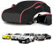 Autoabdeckung Vollgarage für Fi𝐚t Panda 2003-2012(353,8x157,8x154cm),Umweltfreundliches Material, dünnes Oxford-Gewebe, leicht zu tragen, Seitentür