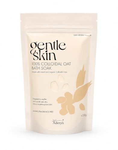 Organic Colloidal Oat Bath Soak Relieves & Soothes Sunburn, Chicken Pox, Eczema, Psoriasis, Very Dry, Irritated and Itchy Skin. Fragrance Free 100% Natural Powder - Made in UK