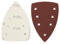 Goodway Schleifpapier 60 Blatt │ 100 x 150 mm │ 7 Löcher │ Delta Schleifdreiecke Mixpack Korn 40/60/80/120/180/240 für Multischleifer