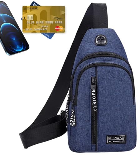 Nixiara Sling-Rucksack, Sling-Tasche, Atmungsaktive Umhängetaschen aus Oxford-Stoff, Leichte Brusttasche, Business-Rucksack, Reisetasche zum Wandern