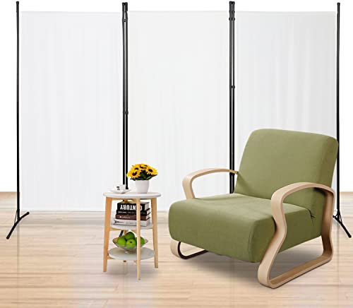 Ollewiellan Paravent 260x180cm 3 Teilig, Trennwand Raumteiler Paravent Raumteiler Stehend Faltbar,Innen Sichtschutz Freistehend,Room Divider aus Stahl und Polyester（Beige）
