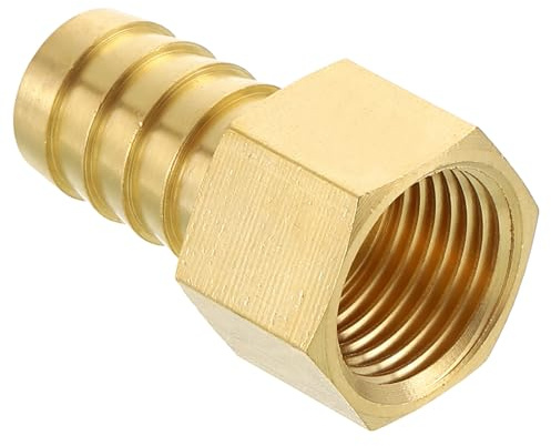 Kozelo Pack of 1 Brass Hose Barb Fittings Adapter Connector 5/8(16mm) Hose Barb to 1/2(15mm) NPT Female Fittings for Home Machines, Massage Bathtubs, and Irrigation Systems