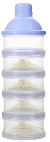 Dispensador De Leche En Polvo - Organizador Portátil De 5 Capas Para Almacenar Leche En Polvo | Contenedor Apilable Para Fórmula, Fácil De Limpiar Para Refrigerios, Contenedor De Comida De