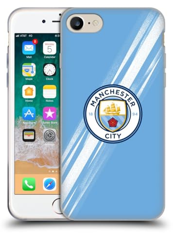 Head Case Designs Officially Licensed Manchester City Man City FC Home 2025/26 Badge Kit Gel Case [Military Grade Protection] Compatible With Apple iPhone 7/8 / SE 2020 & 2022