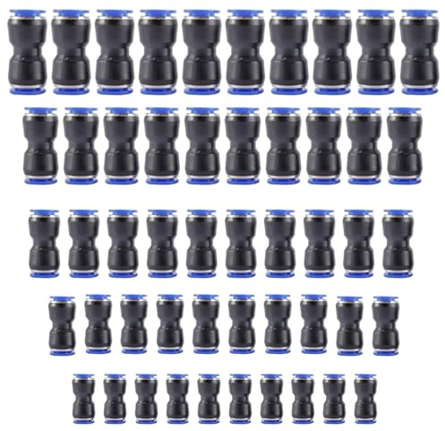 Besreey Lot de 50 raccords rapides pour tuyau à air - Raccord droit - Accessoire de compresseur pour systèmes de climatisation de voiture