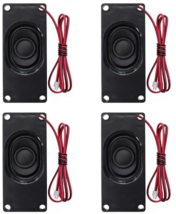 Zuahaly 4 Stück Mini Lautsprecher 3 Watt 8 Ohm mit JST-PH2.0 2 Pin Schnittstelle – für Arduino, Raspberry Pi und Elektronische DIY Projekte für exzellenten Klang，mini Phonograph Speaker