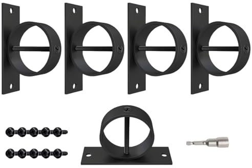 Support de corde – 5 supports en acier inoxydable pour cintre de 5 pouces | mur Deck ressort jardin escalier garde-corps | Clips d'ancrage pour corde de bataille Montage intérieur extérieur