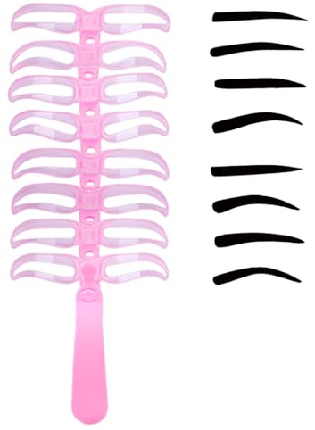 KAFZEL 8 Pièces Pochoir à sourcils pour débutants, Réutilisable, à faire soi-même, Pour des sourcils symétriques, Réutilisable