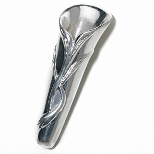 Corsage Creations Calla Lily Buttonhole | Elegant Silver Artificial Boutonniere with Garden-Inspired Detail | Buttonhole for Weddings, Proms & Special Occasions (Silver)