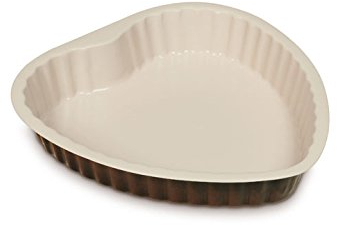 Guardini, Chocoforme, Molde para Horno en Forma de Corazón, 26 cm. Material: Acero con Revestimiento Antiadherente, Color Beige-chocolate.