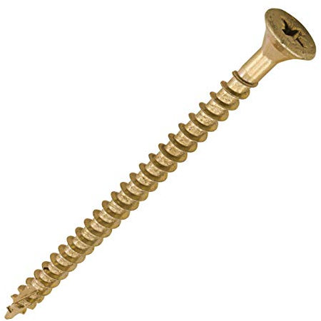 TIMCO C2 Strong-Fix Multi-Purpose Premium Countersunk Gold Woodscrews - 5.0 x 80 - Box of 200