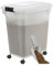 Iris Ohyama Contenedor pienso con ruedas, 45L/15kg, Blanco, Contenedor comida perro, Pienso gatos, Hermética, para Mascotas, Transparente, Pet Food Container, Dog Food Storage, Libre de BPA, ATS-L