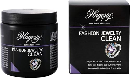 Hagerty Fashion Jewelry Clean Baño De Inmersión Para La Limpieza De Joyas 70 Ml I Suave Limpiador De Bisutería Con Piedras Circonitas, Cristal O Vidrio I Renueva El Brillo En 3 Minutos, Transparente, 170 mililitro, 1