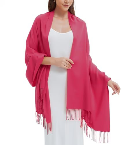 MMYOMI L'automne et l'hiver style coréen Les amoureux de Foulard en pur cachemire et des châles de laine (rose rouge)