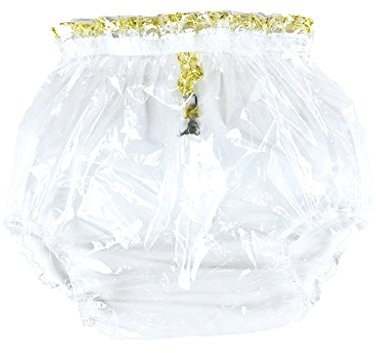 Haian ABDL Kunststoff-Hose mit Reißverschluss, Größe M, transparent