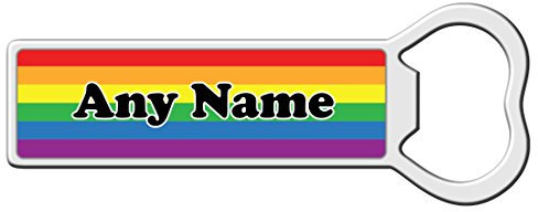 Personalised LGBT Gay Pride Print Bottle Opener Fridge Magnet