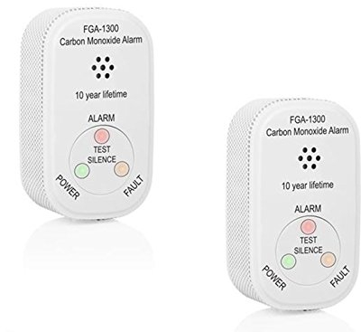SMARTWARES Kohlenmonoxidmelder-Set mit 10 Jahres Batterie, CO Warner, EN 50291