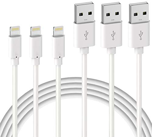 Quntis Cavo iPhone 3Pezzi 2M Cavi iPhone Certificato MFi Filo Caricatore iPhone Ricarica Veloce Cavo Lightning a USB Compatibile con iPhone 14/13/13Pro/12/11/SE 2020/X/XS/8/7/6/5s/iPad Airpods, Bianco