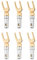 Tangxi Speaker Plug, 6 Pcs Gold Plated 4mm Banana U Fork Y Spade Plug Speaker Wire Connector Screw Type Solder Free