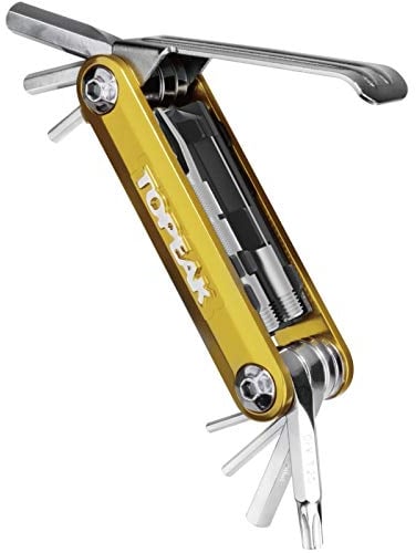 Topeak Unisex – Erwachsene Tubi 11 Combo Miniwerkzeuge, Silber-Gold, 7,6cm