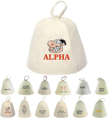 GMMH Cappello da sauna in feltro di lana – Cappello da sauna per uomo e donna, in feltro, per sauna (SS20-020ALPHA)
