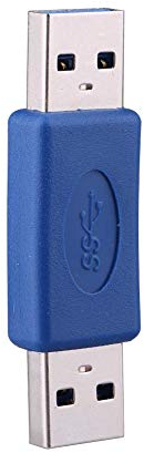 Conector USB 3.0, USB 3.0 Tipo A Macho a Tipo A Macho Adaptador de acoplador M-M Conector Cambiador de género Pro Nuevo Compatible con computadora USB 2.0 y USB 1.1