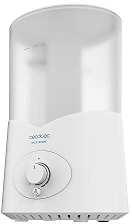 Cecotec Humidificador BreezeCare 2000 Light. 25 W, Humidificación 200 ml/h, Depósito 1,2 litros, Salida de vapor 360º, Control Manual, Luz LED, Cobertura hasta 30 m2