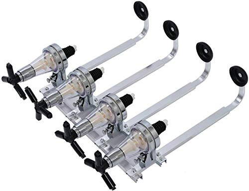 4 Bottle Stand Optic Dispenser Drinks Wine Spirits Steel Bar Butler Wall Mounted