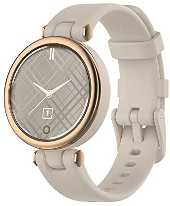 Strap-it silikon Sandgrau - Passend für Garmin Lily - Armband für Smartwatch - Ersatzarmband