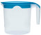 Carafe en plastique de 1 litre avec couvercle pour eau, fruits, jus, lait, porte de réfrigérateur (bleu, 1)