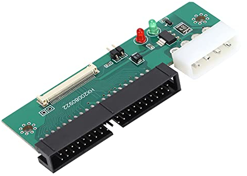 Annadue CE ZIF auf IDE Adapter, 1,8 Zoll CE ZIF Micro Drive auf 3,5 Zoll IDE 40 Pin Adapter mit 2 Flachkabeln, LED Anzeige für Festplatten am Desktop
