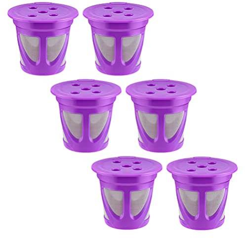 HEMOTON Kaffeepadmaschine Edelstahl Espressotassen 6 Stücke Nachfüllbare Wiederverwendbare Kaffeekapseln Tasse Kaffeekapselfüllung für Maschinen Cafe Zubeh?r Espressomaschine Kaffee